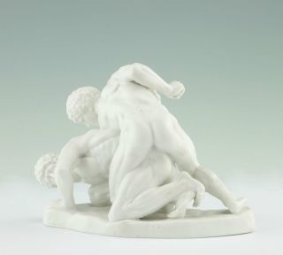 Biskuitporzellan Skulptur Die Ringer Pankration Katzhütte Florenz Italien Bild