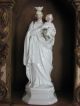 Frankreich Antike Heiligenfigur Maria Jesus French Shabby Weiß Porzellan 1900 Skulpturen & Kruzifixe Bild 10