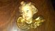 Putto Engel Kopf Paar Nebelhorn Holzschnitzerei Blattgold 1950-1999 Bild 2