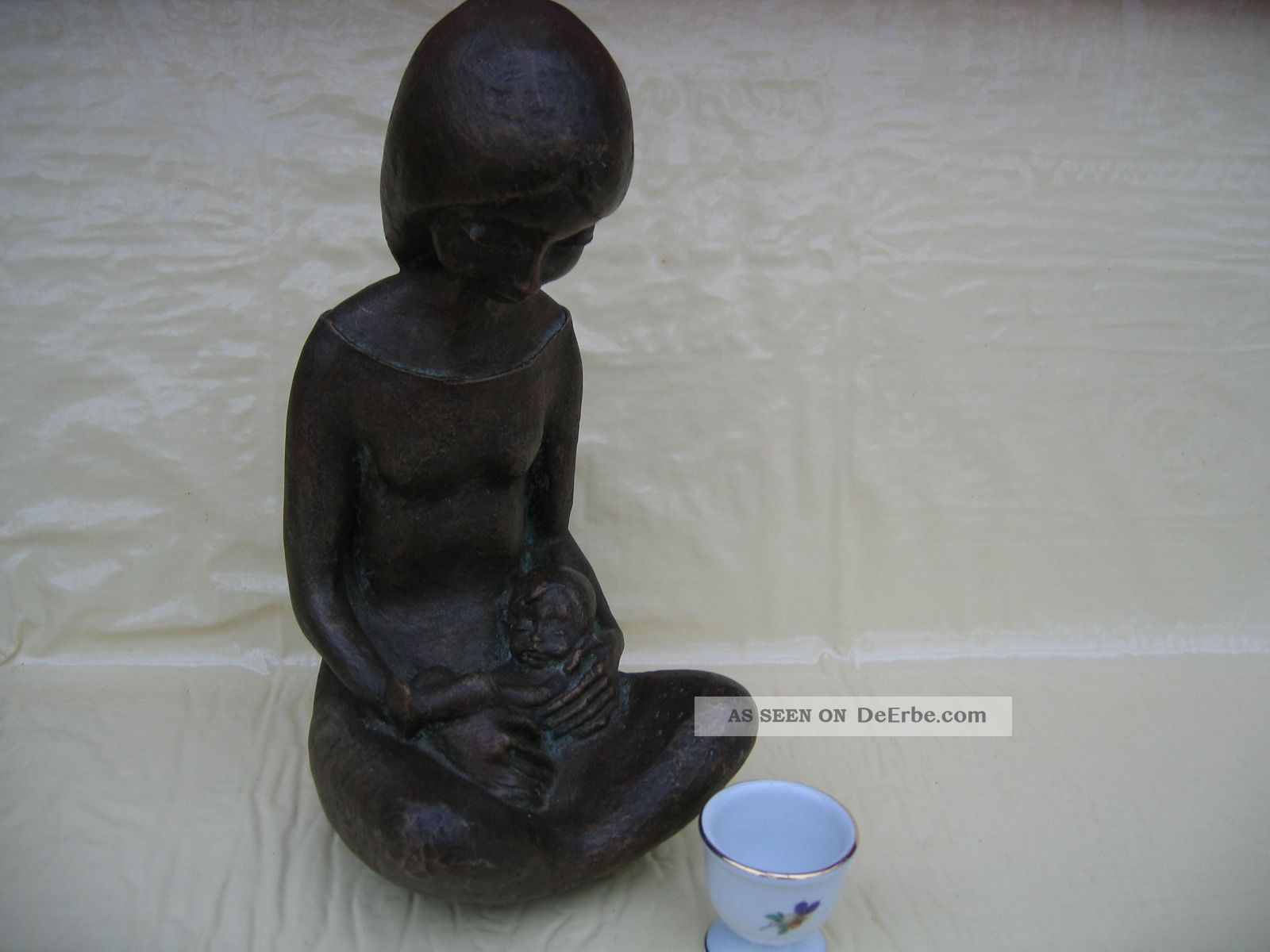 Achatit - Naturstein - Mutter Mit Kind,  Handarbeit,  Ca.  30 Cm Top 1950-1999 Bild