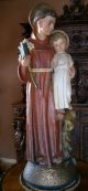 Wunderschöne Figur Heiliger Antonius Mit Jesus Kind Gründerzeit Vor 1900 Bild 1