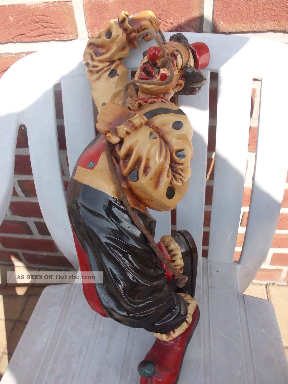 Deko Clown Hangend Am Kabel 60 Cm Lang Und 35 Cm Breit Top Erhalten 1950-1999 Bild