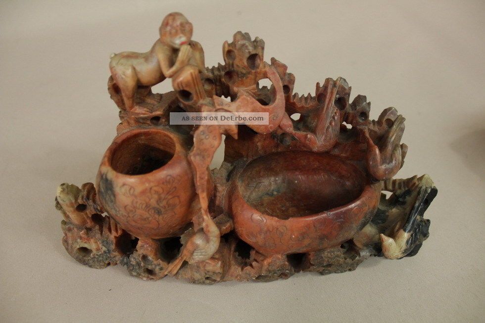 Speckstein Skulptur Mit Affen Plastik Kunst Skulptur Figuren Sampah plastik sebanyak 1,3 miliar ton diperkirakan bakal mencemari daratan dan lautan dunia. logo deerbe com
