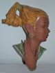 Seltene Thomasch Keramik Wien Wandmaske Maske Dame 1956/ Figur Goldscheider Nach Form & Funktion Bild 1