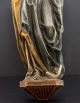 Holz - Madonna Farbig Handbemalt,  Krakeliert.  Hl.  Gottesmutter Maria,  Altarfigur Skulpturen & Kruzifixe Bild 1