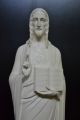 Hl.  Herz - Jesus Statue Mit Buch Von Maria - Laach - Beuron Ca.  1920 - Jugendstil Skulpturen & Kruzifixe Bild 1