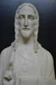 Hl.  Herz - Jesus Statue Mit Buch Von Maria - Laach - Beuron Ca.  1920 - Jugendstil Skulpturen & Kruzifixe Bild 4