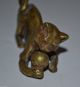 WunderschÖne Grosse Wiener Bronze Katze Mit Ball Um 1900 / Austria / Cat Figur Bronze Bild 2