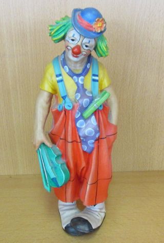 Clown Holzschnitzerei Handbemalt Tirol 27 Cm Hoch Bild