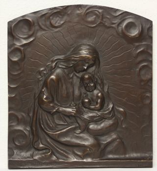 Peter Sellemond Bronzeguss Bronzeplatte Relief Signiert Datiert 1927 Bild