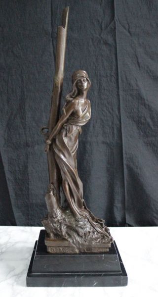 Bronze Skulptur - L ' Otage Von Emmanuel Villanis Handarbeit Bild