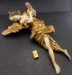 Riesiger Anmutiger Weiblicher Holz - Engel,  Polychrom Gefasst U.  Vergoldet,  58 Cm Skulpturen & Kruzifixe Bild 10