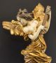 Riesiger Anmutiger Weiblicher Holz - Engel,  Polychrom Gefasst U.  Vergoldet,  58 Cm Skulpturen & Kruzifixe Bild 2