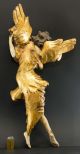 Riesiger Anmutiger Weiblicher Holz - Engel,  Polychrom Gefasst U.  Vergoldet,  58 Cm Skulpturen & Kruzifixe Bild 6