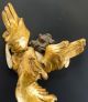 Riesiger Anmutiger Weiblicher Holz - Engel,  Polychrom Gefasst U.  Vergoldet,  58 Cm Skulpturen & Kruzifixe Bild 7