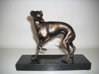 Wunderschöner Windhund Bronze Statue Büste Aus Erbschaft Bild