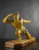 Große Art Deco Skulptur Speerwerfer Um 1920 Uriano Javelin Thrower 12kg 53cm 1920-1949, Art Déco Bild 1