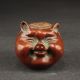 Schöne Alte Glücksschwein Skulpturen,  Lack Rotlack,  China Selten Asiatika: China Bild 1