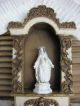 Frankreich Antike Heiligenfigur Maria French Shabby Weiß Porzellan 1900 Figur Skulpturen & Kruzifixe Bild 11
