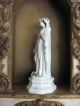Frankreich Antike Heiligenfigur Maria French Shabby Weiß Porzellan 1900 Figur Skulpturen & Kruzifixe Bild 3