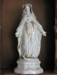 Frankreich Antike Heiligenfigur Maria French Shabby Weiß Porzellan 1900 Figur Skulpturen & Kruzifixe Bild 6