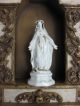 Frankreich Antike Heiligenfigur Maria French Shabby Weiß Porzellan 1900 Figur Skulpturen & Kruzifixe Bild 8