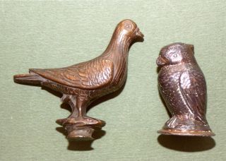 2 Vögel (taube U.  A.  Vogel) - Aus Massivem Metall Bild