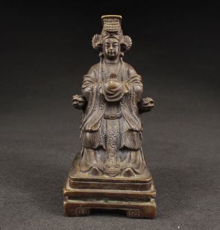 Alte Schöne Kwan - Yin Skulpturen,  Kupfer,  China Selten Um1900 Bild