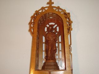 Hauskapelle Hausaltar Holzschnitzerei Handarbeit Bild