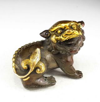 Fine Alte Chinesische Bronze,  Lion Skulpturen Selten Bild