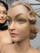 Frankreich Antike Art Deco Mannequin Schaufenster Büste French Shabby Chic Doll 1900-1949 Bild 11