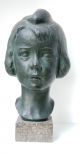 Zauberhafte Bronzebüste Eines Jungen Mädchens,  Ca.  1920/30, 1900-1949 Bild 2