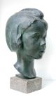 Zauberhafte Bronzebüste Eines Jungen Mädchens,  Ca.  1920/30, 1900-1949 Bild 3