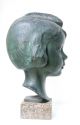 Zauberhafte Bronzebüste Eines Jungen Mädchens,  Ca.  1920/30, 1900-1949 Bild 4