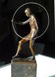 Bronze Skulptur Arthur Lewin - Funcke Reifenspielerin 1905 1900-1949 Bild 8