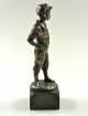 Bronze Figur Auf Marmorsockel: 