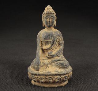 Sammeln Alte Buddha Skulpturen,  Bronze,  China Selten 18.  / 19.  Jhd Bild
