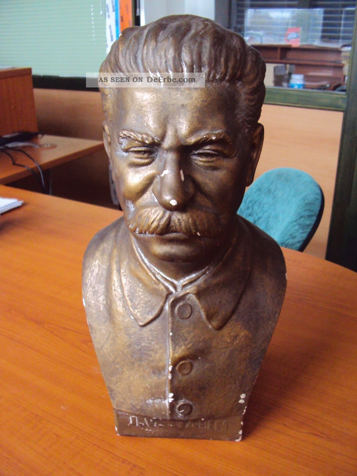 Joseph Wissarionovitch Stalin - Dschughaschwili - Büste Bronzierter Gips 1900-1949 Bild