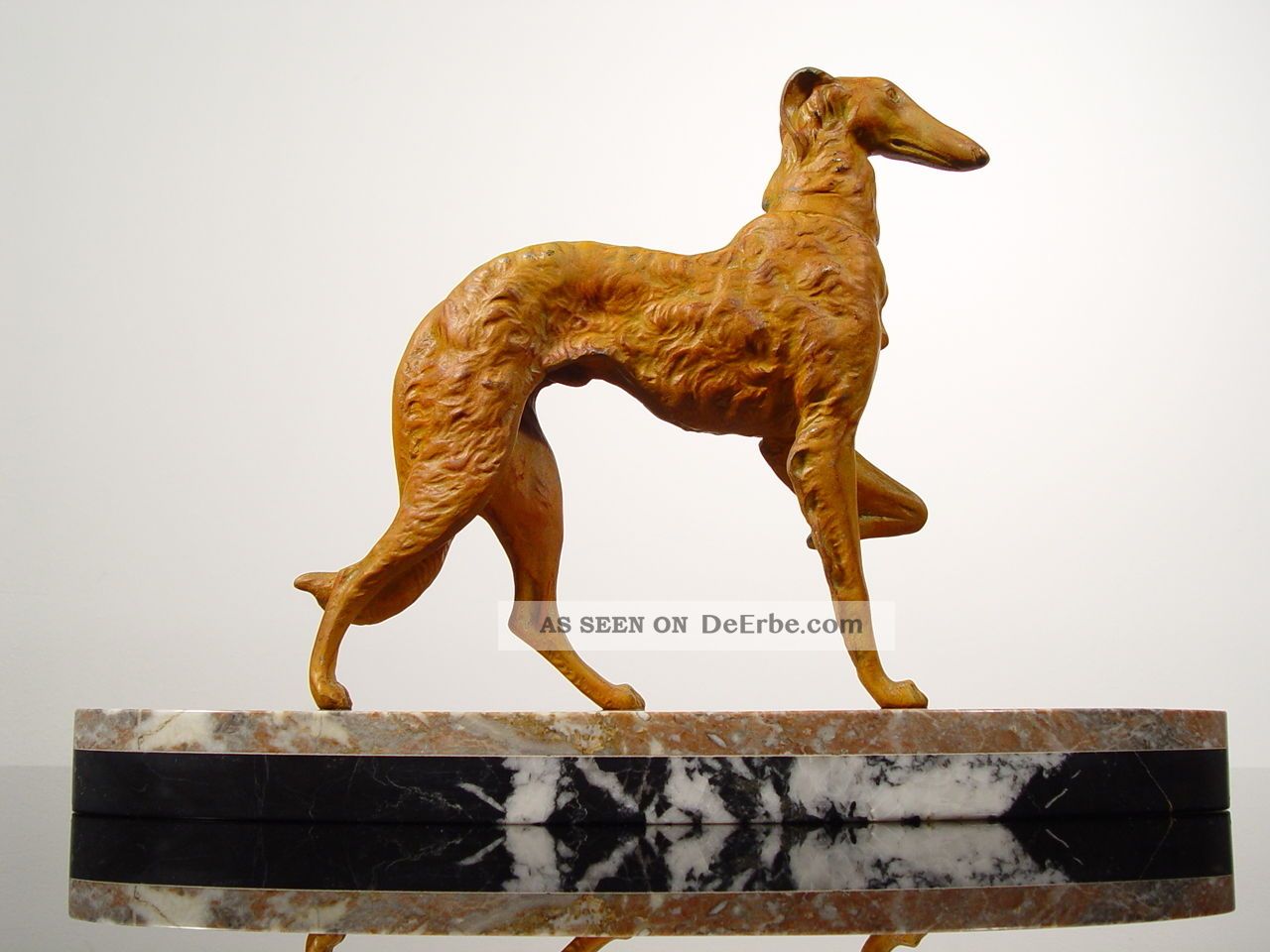 Art Deco Skulptur Windhund,  Barsoi,  Greyhound,  Borzoi 1900-1949 Bild