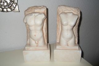 Stuckgips Gips Torso Skulptur Büste Mann,  Frau,  Wunderschön Gearbeitet.  3300gramm Bild