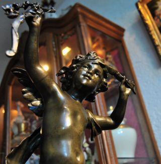 Liebesengel Amor Skulptur Bronze August Moreau 1855 Paris - 1919 Paris Top Figur Bild