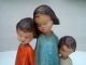 Achatit Naturstein Figur Kinder Geschwister 24 Cm Gross 1950-1999 Bild 2
