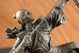 Skulptur Bronze Marmor Samurai - Krieger Bild