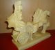Alte Skulptur Römer U.  Pferde/streitwagen - Alabaster/marmor (?) 1950-1999 Bild 2