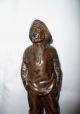 Bronze Figur Seemann Oder Fischer Mit Pfeife Signíert Schmidt - Felling Bronze Bild 8