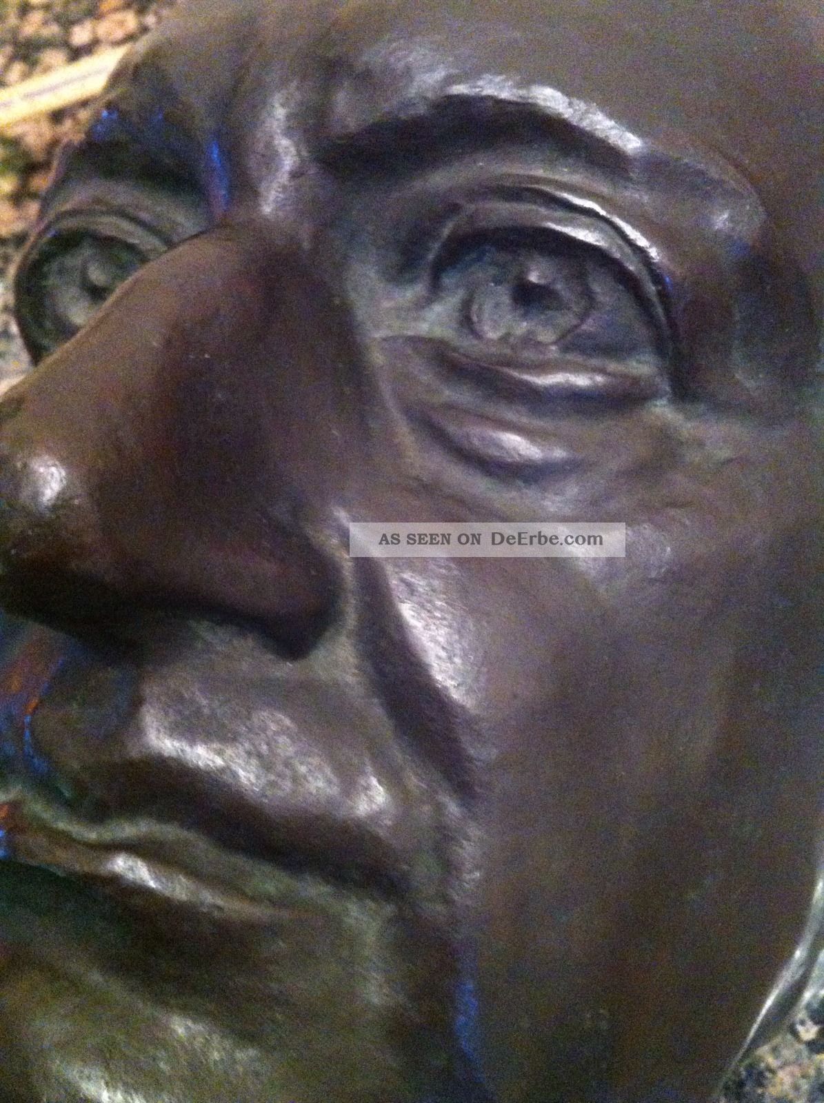 Lauchhammer Bildguss Saudek Goethe Bronze Maske Kunstguss 1931 Übergröße Figur 1900-1949 Bild