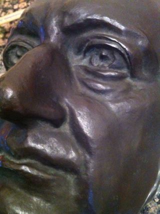 Lauchhammer Bildguss Saudek Goethe Bronze Maske Kunstguss 1931 Übergröße Figur Bild
