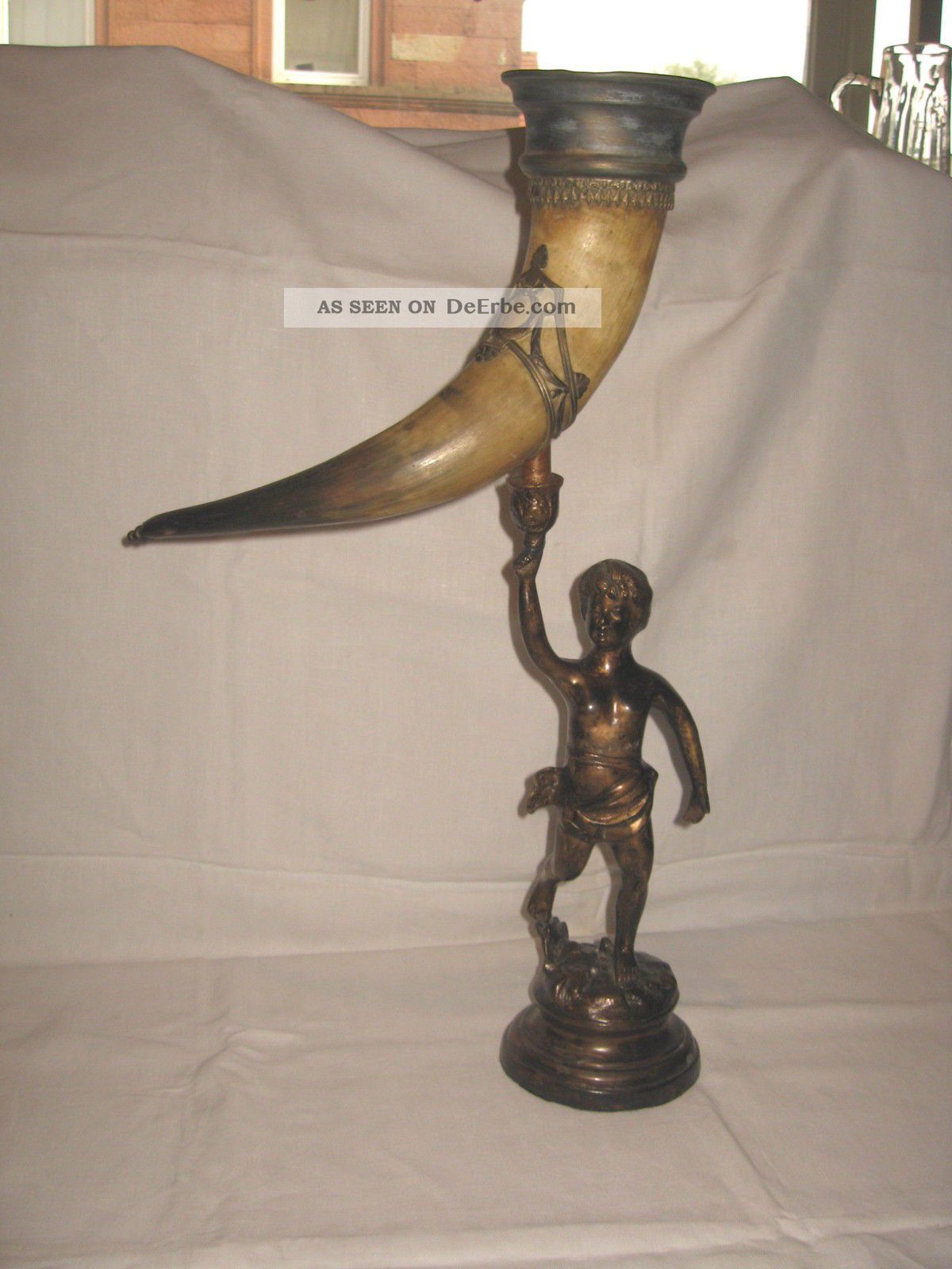 Bronzeknabe Mit Füllhorn Wohl Um 1930 1900-1949 Bild
