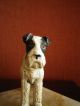 Art Deco Buchstützen Aus Marmor Mit Hunden - Terrier Aus Metall - England Um 1920 1900-1949 Bild 2