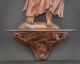 Antike Holz - Figur Hl.  Petrus Mit Schlüssel Auf Geschnitztem Sockel,  88cm Riesig Skulpturen & Kruzifixe Bild 1
